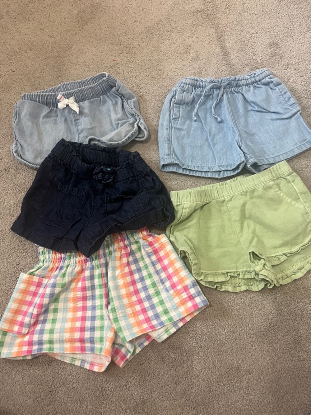 Girls' Lot of 5 Pairs of Shorts